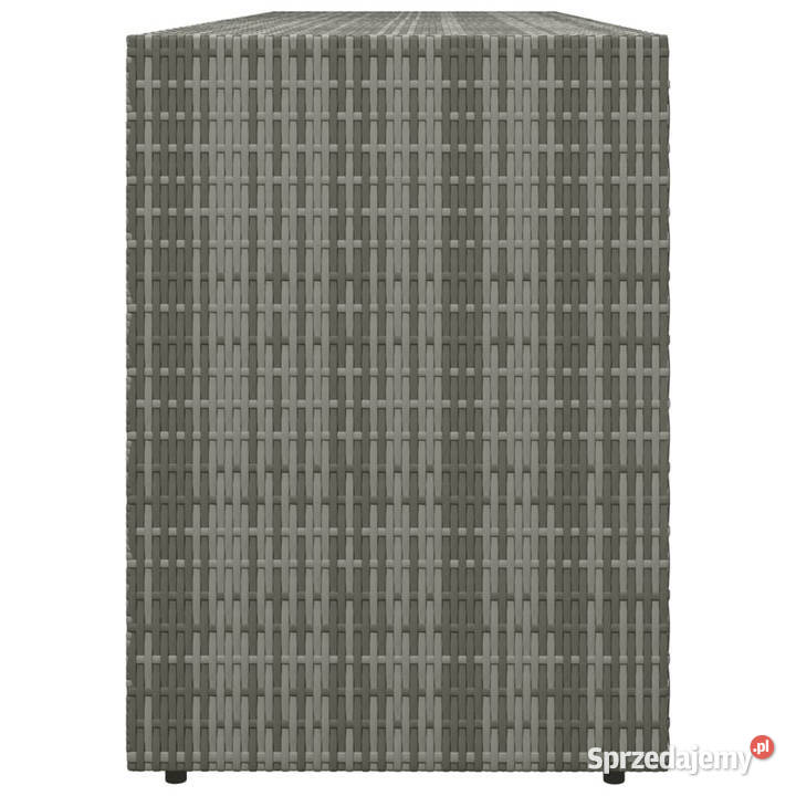 Szafka ogrodowa szara 198x555x80 rattan PE Warszawa