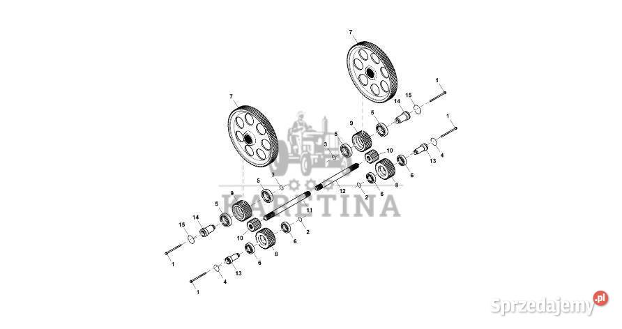 John Deere 9470RX Koło słoneczne R553492 Oś Jastrzębniki