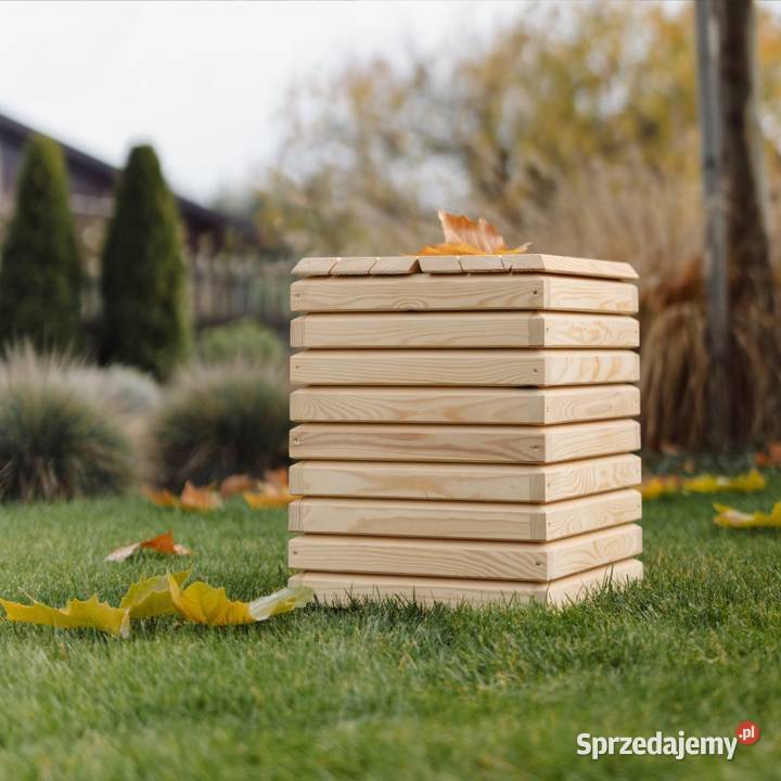Pufa drewniana ogrodowa siedzisko kufer skrzynia śląskie Kalety