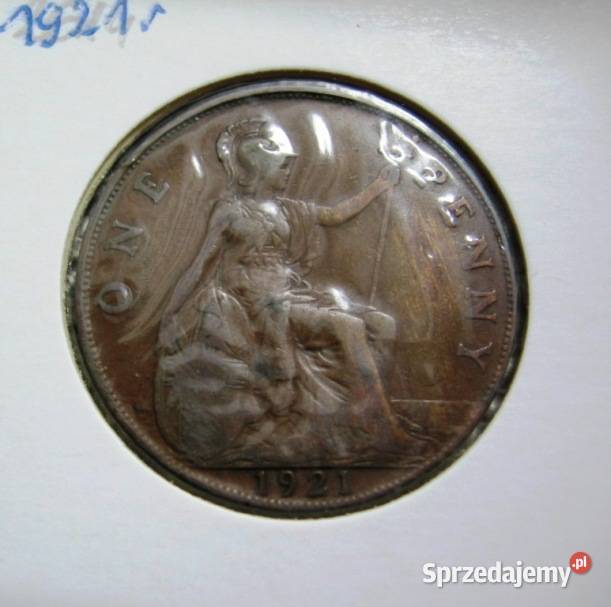 Wielka Brytania 1 Pens 1921r W Holderze wielkopolskie Kalisz sprzedam