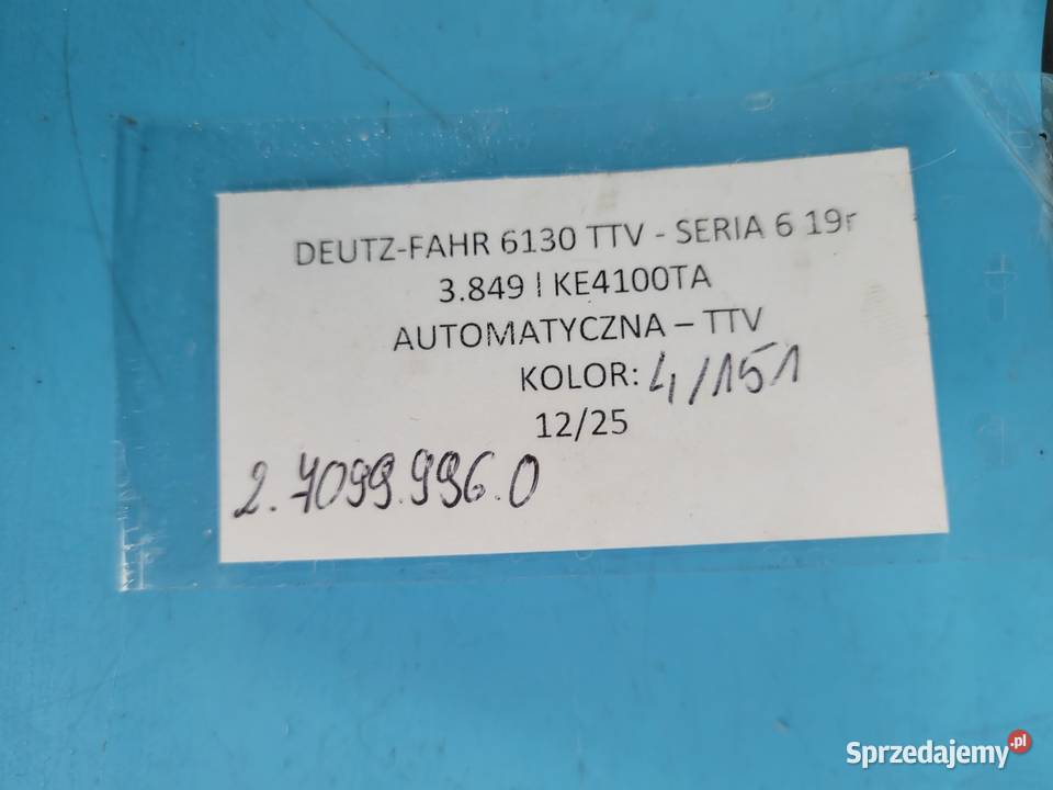 DEUTZFAHR 6130 TTV CZUJNIK PRĘDKOŚCI 270999960 Kolno