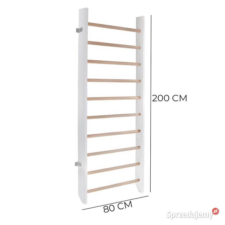 drabinka gimnastyczna klasyczna biała drewno małopolskie Kraków