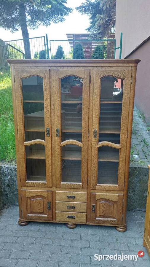 Duży kredens w okleinie dębowej Poznań