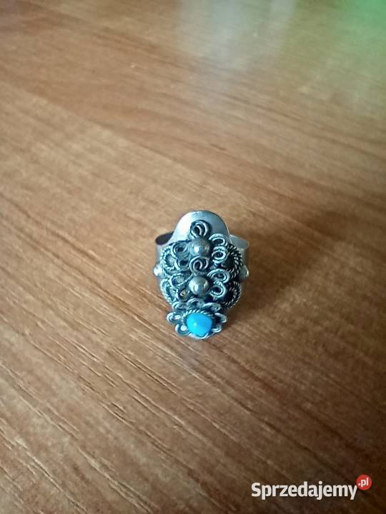Stary srebrny pierscionek Ostrów Wielkopolski