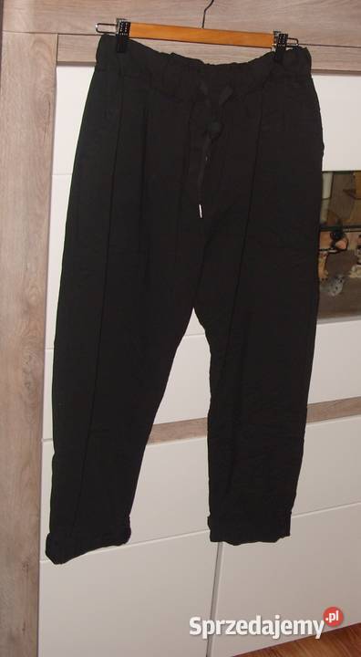 DUŻE CZarne gumowane spodnie Gnieciuchy xxl xxxl Rawicz