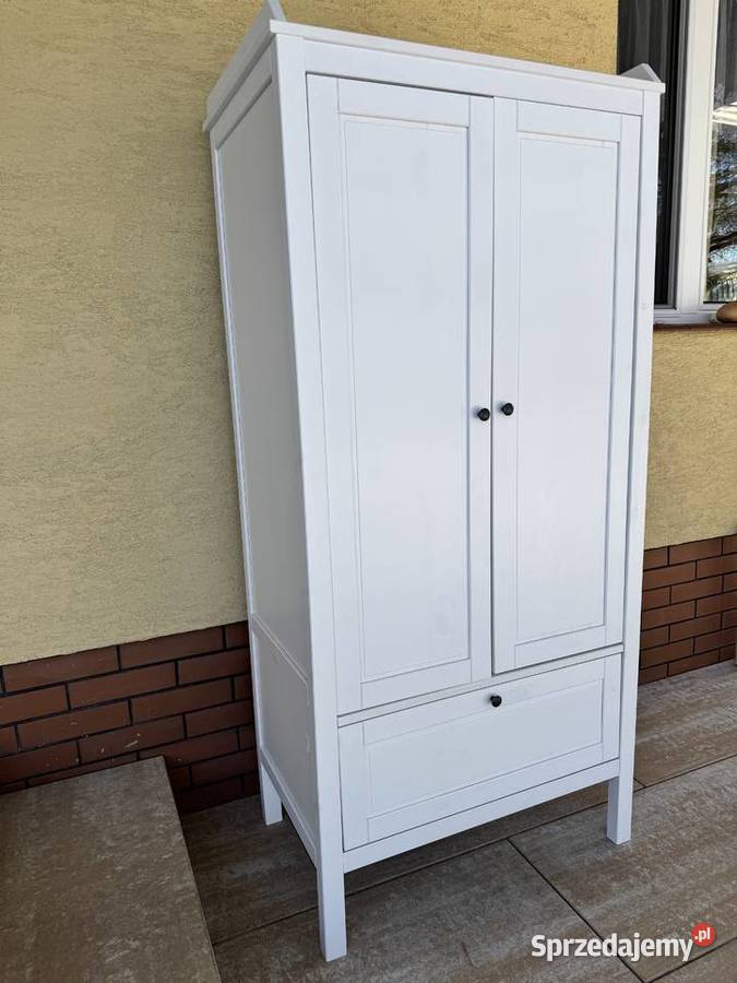 Szafa 2 drzwiowa biała drewniana Ikea Sulbiny