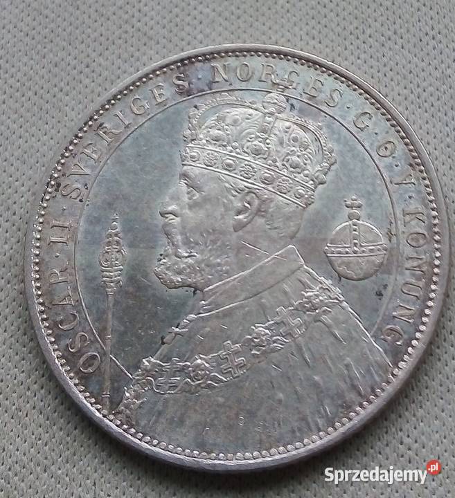 SZWECJA2 KORONY 1897 r SREBRO 0800 JUBILEUSZ Kolekcje sprzedam