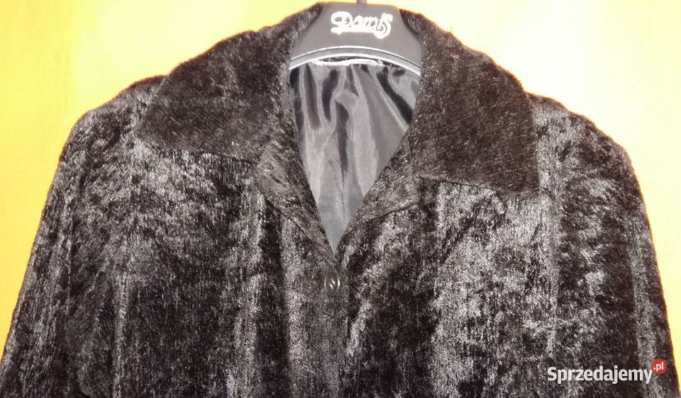 Żakiet futerkowy na podszewceczarnyM Rozmiar 38(M)