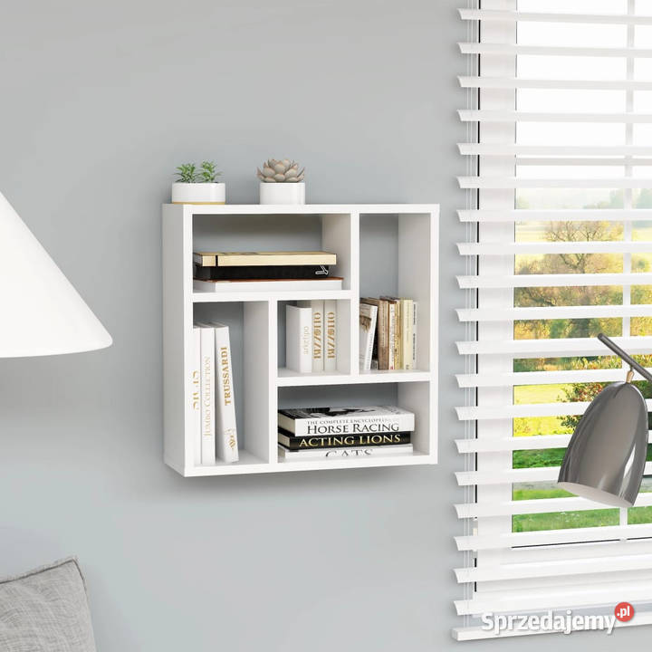 Półka ścienna biała 451x16x451 materiał