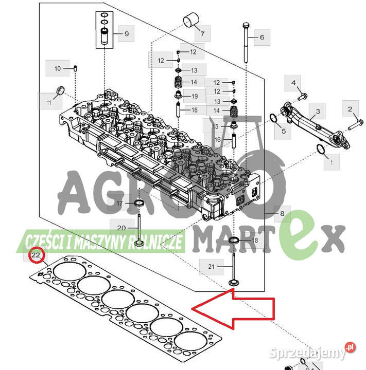 RE543671 R528259 USZCZELKA GŁOWICY JD Wichrów