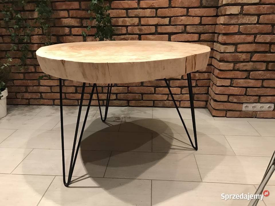 Stół do jadalni z pnia drzewa monolit harpin 110cm Kostrzyn