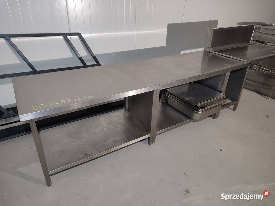 Stół roboczy nierdzewny 3000 x 800 x 850 mm Niedźwiedź
