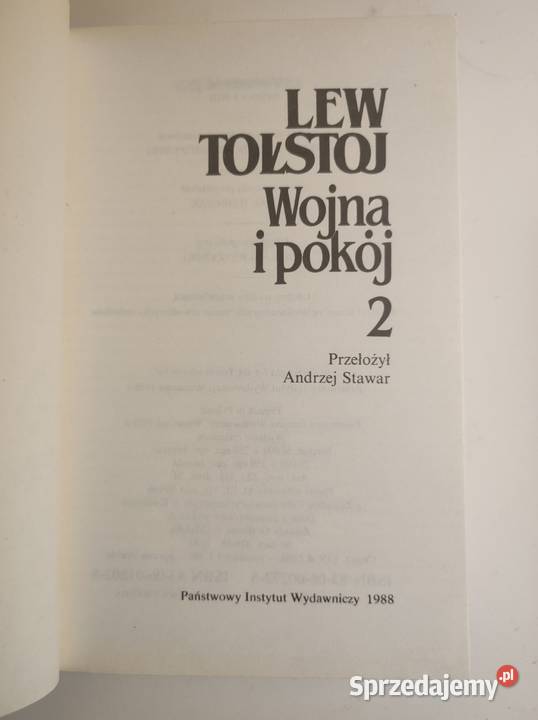 Wojna i pokój Lew Tołstoj 1234 tomy Pozostałe
