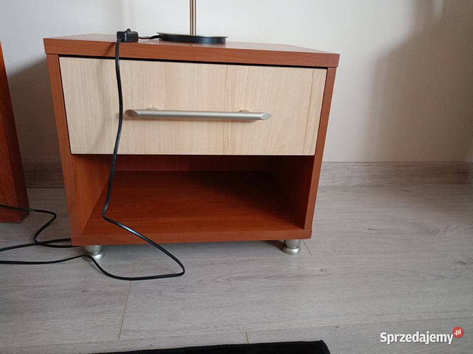 Łóżko 90x200 z materacem i szafka nocna Września