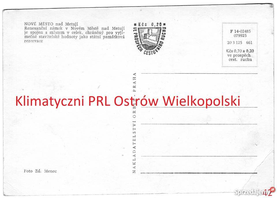 Pocztówka Post card Nov Msto Metuj Czechy Bielsko-Biała