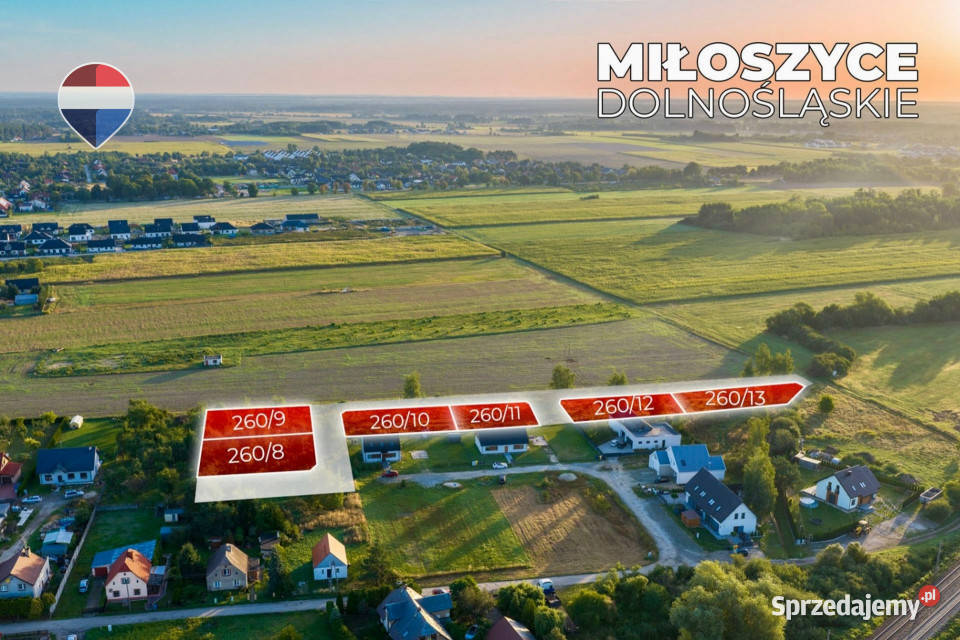 Na sprzedaż działki budowlane z MPZP 13 Miłoszyce