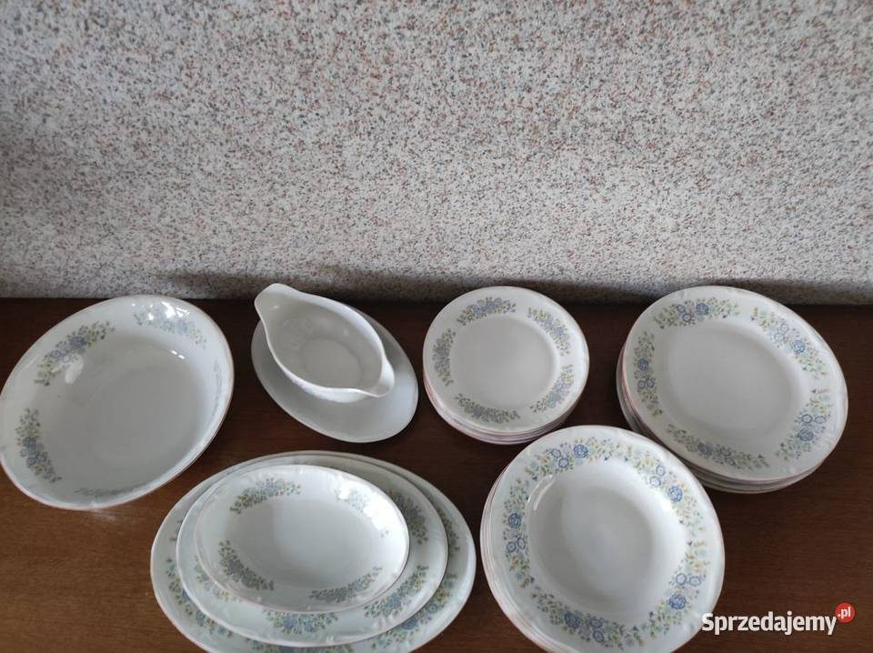 zestaw obiadowy kolekcjonerski porcelana Dom i Ogród