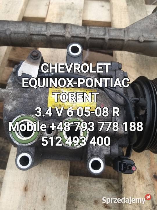 SPRĘŻARKA KLIMATYZACJI CHEVROLET EQUINOXPONTIAC Kawnice