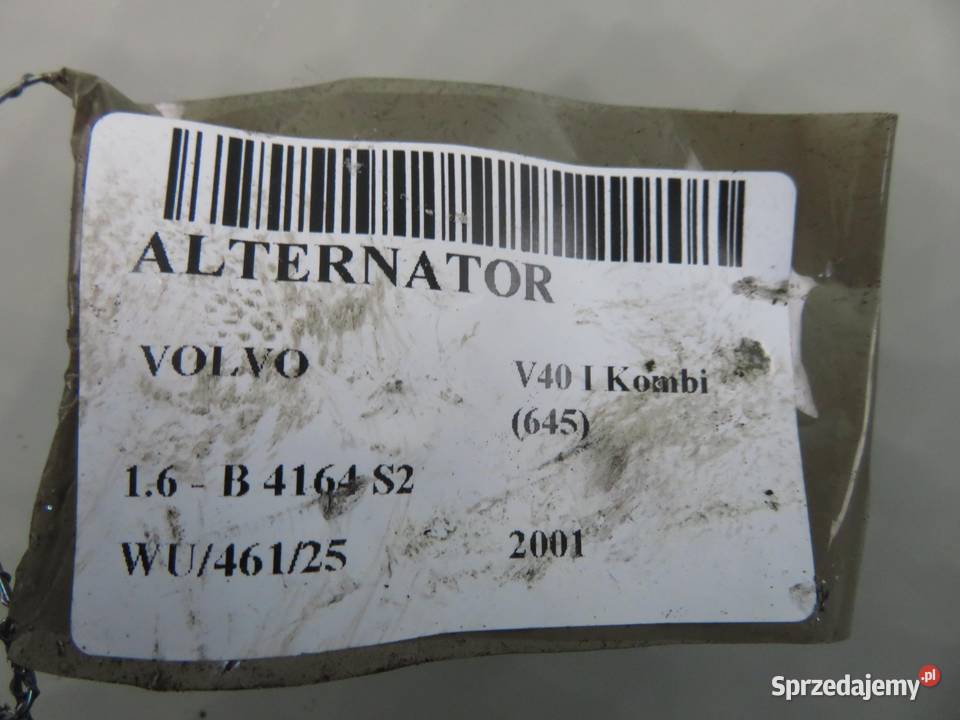 ALTERNATOR VOLVO V40 I 16 B 4164 S2 9472908