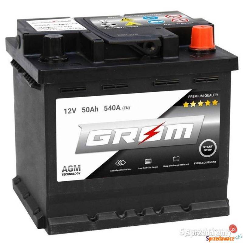 Akumulator 50Ah 540A GROM AGM pomorskie Gdynia sprzedam