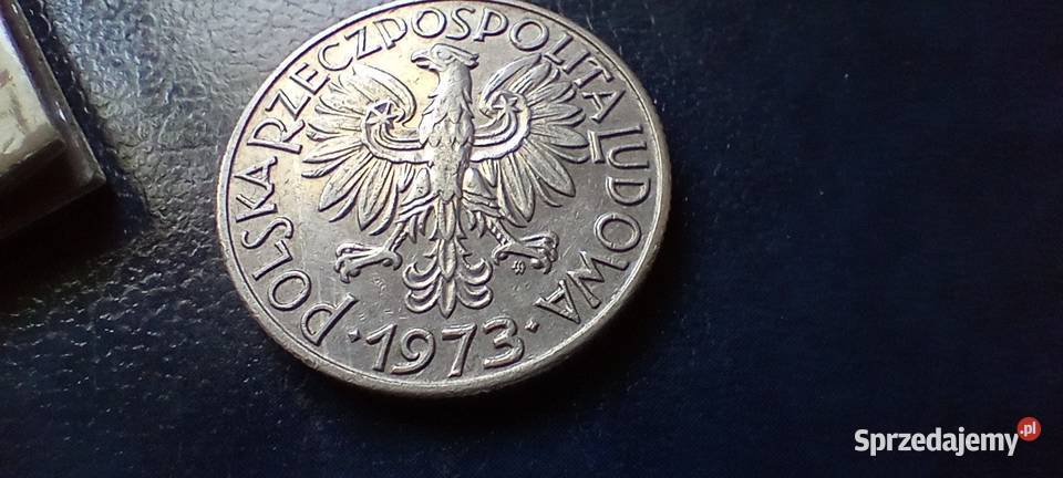 Stare monety 5 złotych 1973 Rybak PRL Polska Lesko