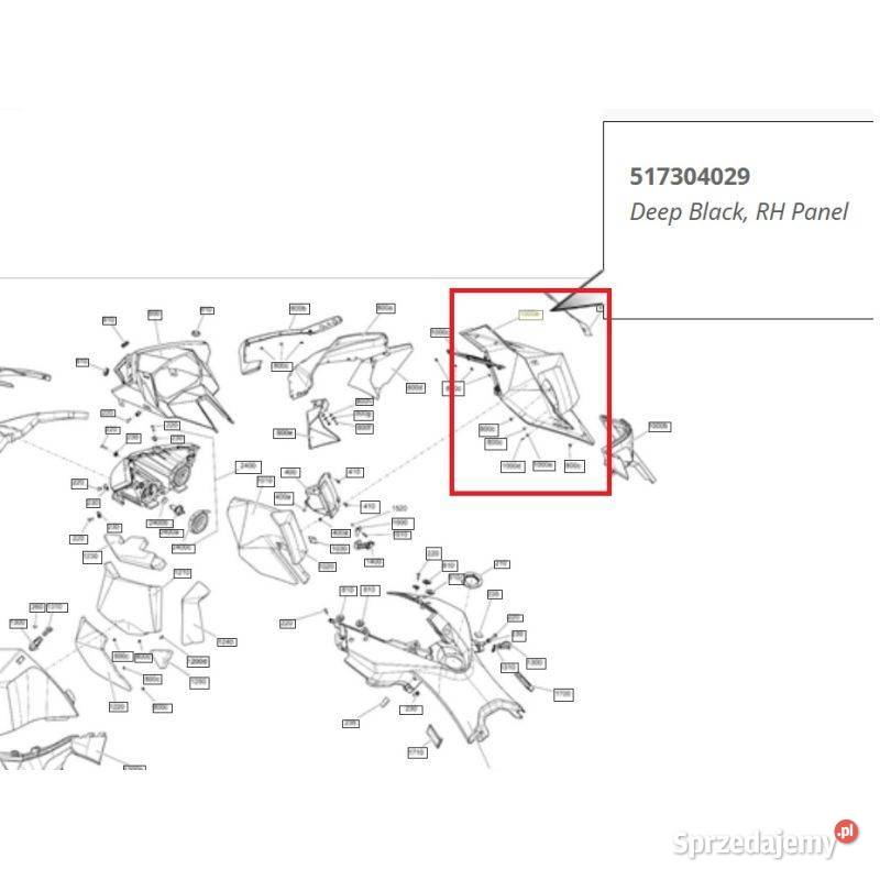 Panel prawy do skutera śnieżnego SkiDoo BRP Nowy Sącz