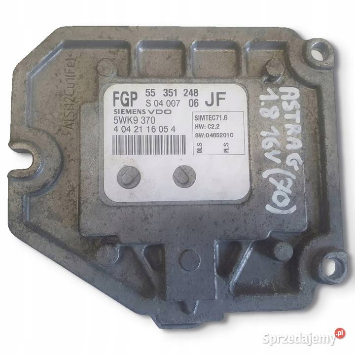 Opel Astra III H 18 16V STEROWNIK SILNIKA lubelskie sprzedam