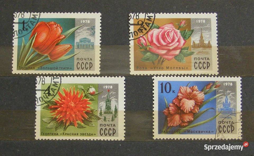 Znaczki pocztowe-ZSRR-kwiaty