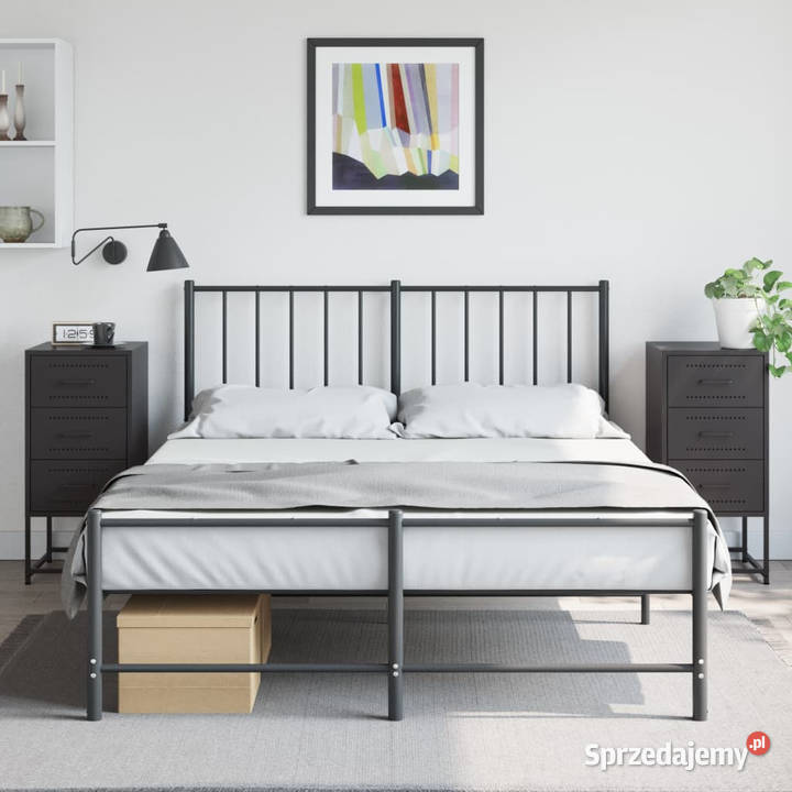 Szafki nocne 2 czarne 36x39x78 stal WM846579 Warszawa sprzedam