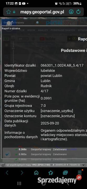 Dzialka budowlana Ponigwoda 803zł/m2 lubelskie Lublin