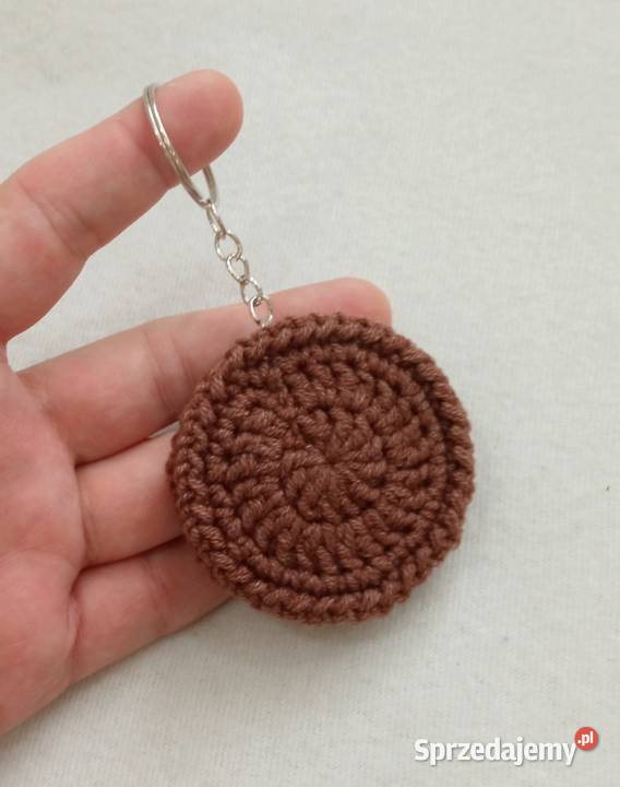 Ciasteczko Oreo wykonane na szydełku brelok Łask