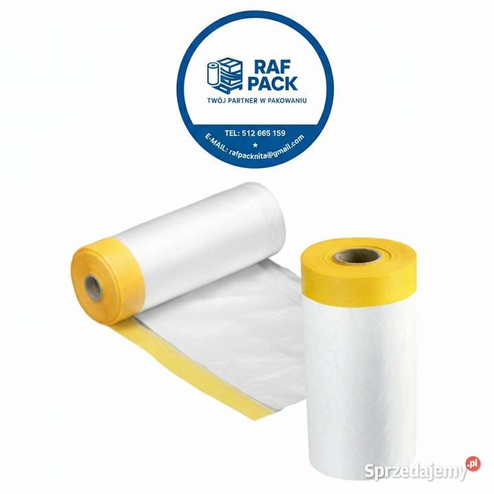 Folia ochronna z taśmą malarską 2000mm x 20m RAF Radomsko