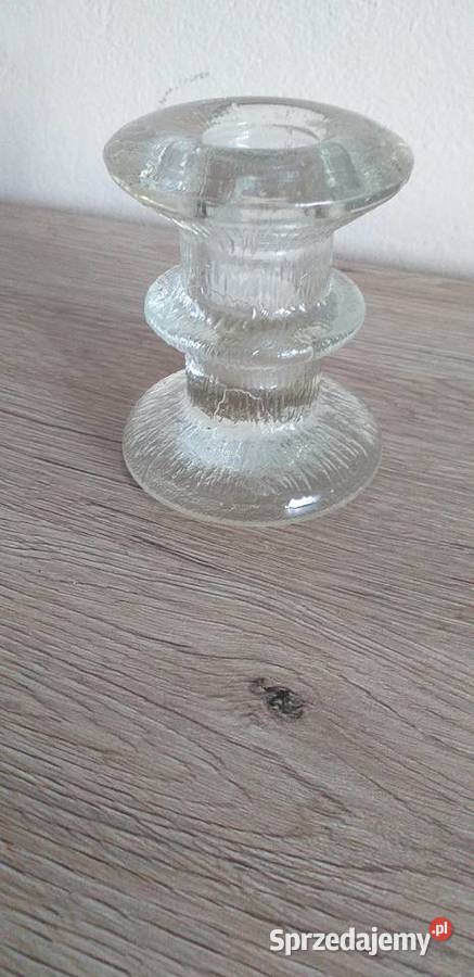 Świecznik cora z czasów prl Porcelana i szkło Przedbórz