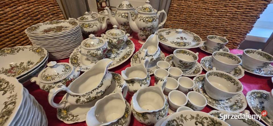 Antyczny angielski serwis porcelanowy Ridgway Łódź