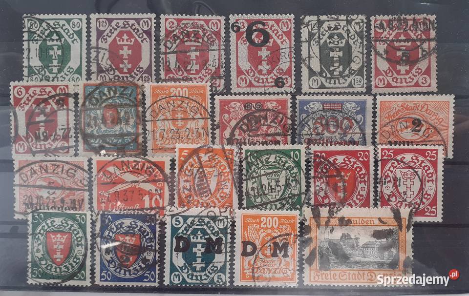 Znaczki Wolne Miasto Gdańsk kasowane Filatelistyka mazowieckie Warszawa