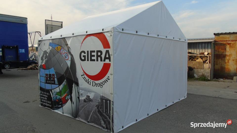 Hala namiotowa całoroczna magazyn z plandeki PVC Olsztyn