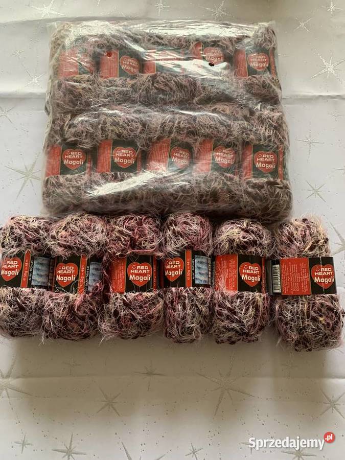 Włóczka z wełną melanż bordowo różowy Szczecin