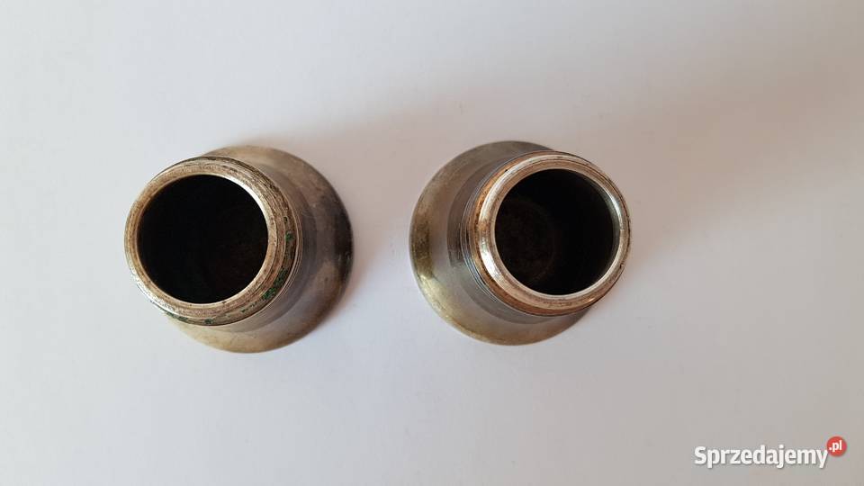 Stara sygnowana platerowana solniczka i