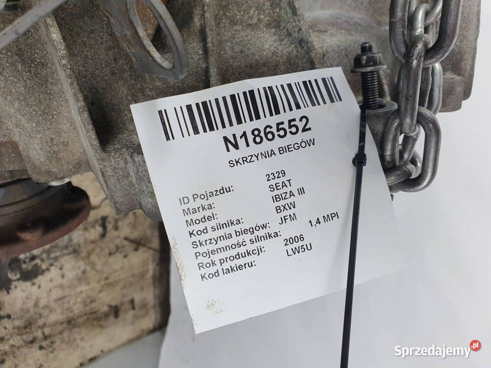 SKRZYNIA BIEGÓW SEAT IBIZA III JFM kujawsko-pomorskie Lipno