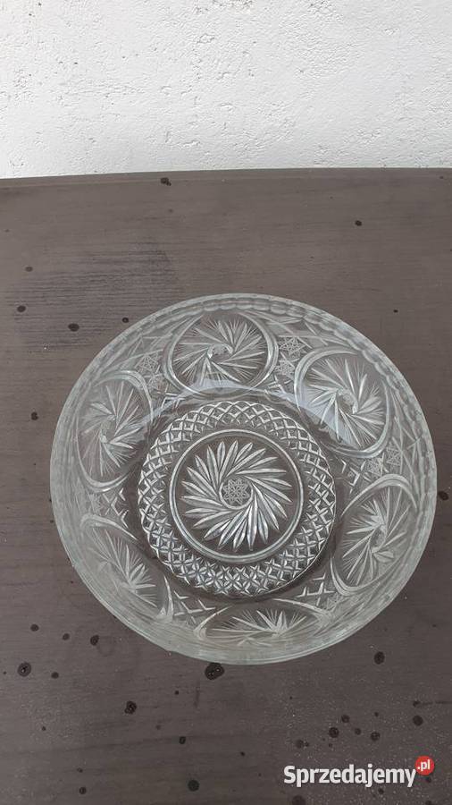 Miska kryształowa duża przezroczysty Łódź