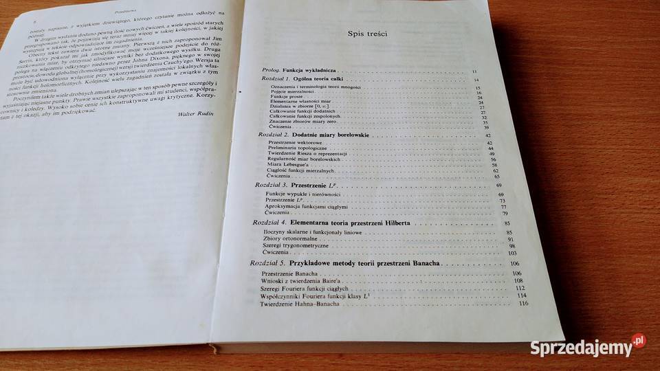 Analiza rzeczywista i zespolona Walter Rudin Gdańsk sprzedam