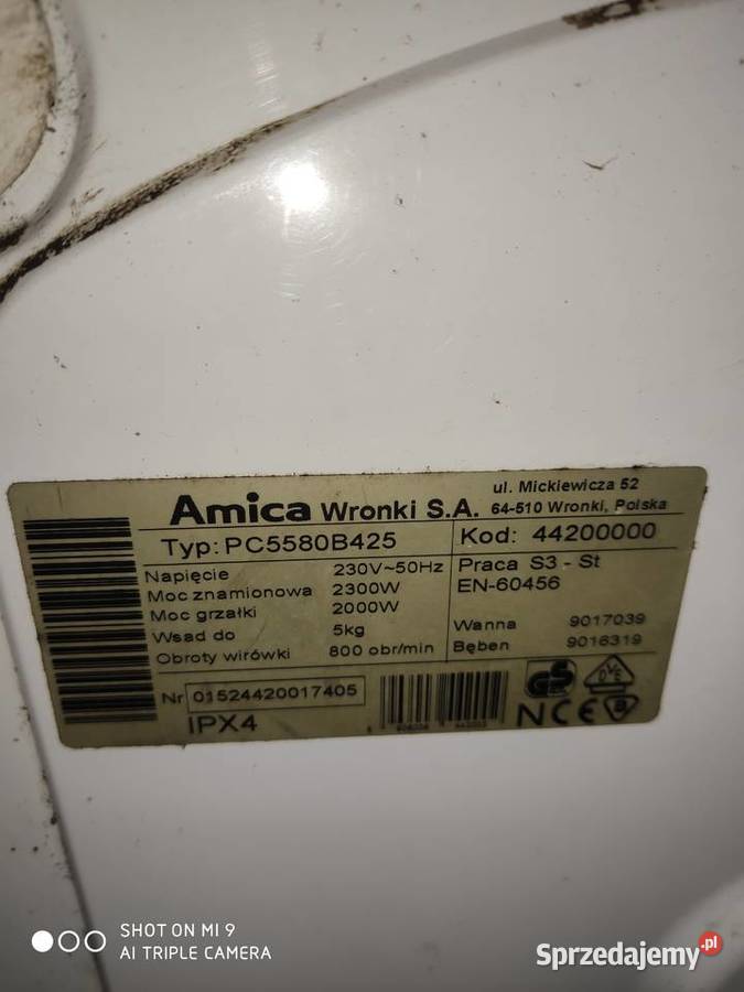 Programator elektronika do pralki amica Części i akcesoria Głowno