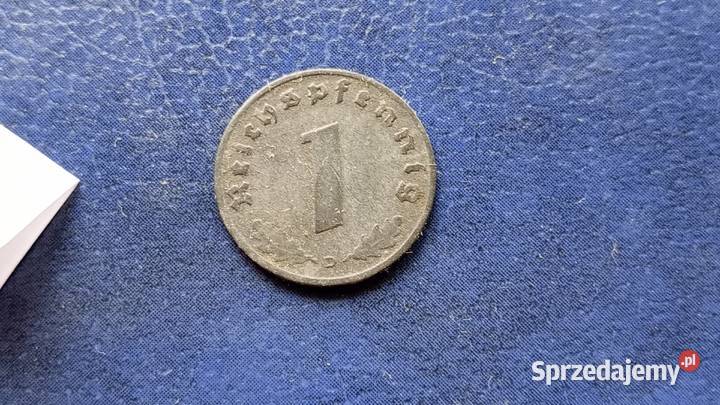 Stare monety 1 fenig 1941 D Niemcy Lesko