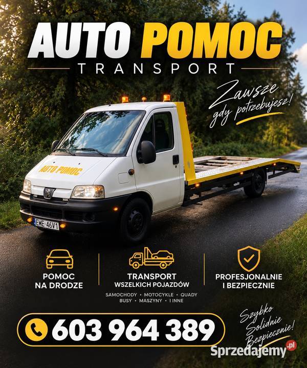 Autopomoc laweta transport holowanie Międzybórz