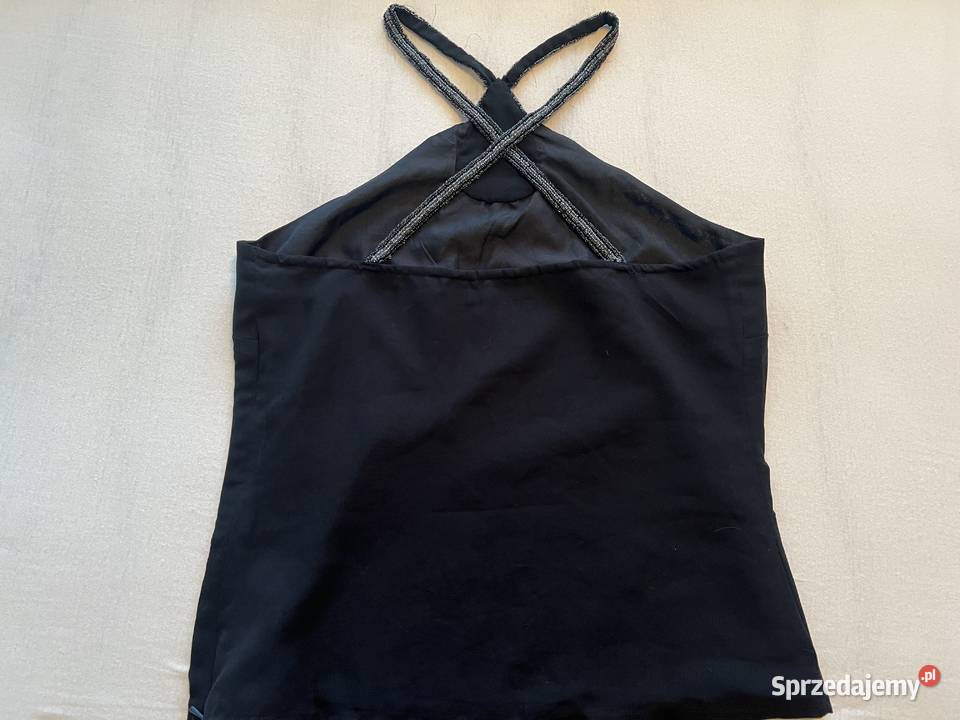 Koktajlowa bluzka na ramiączkach z koralikowym Katowice