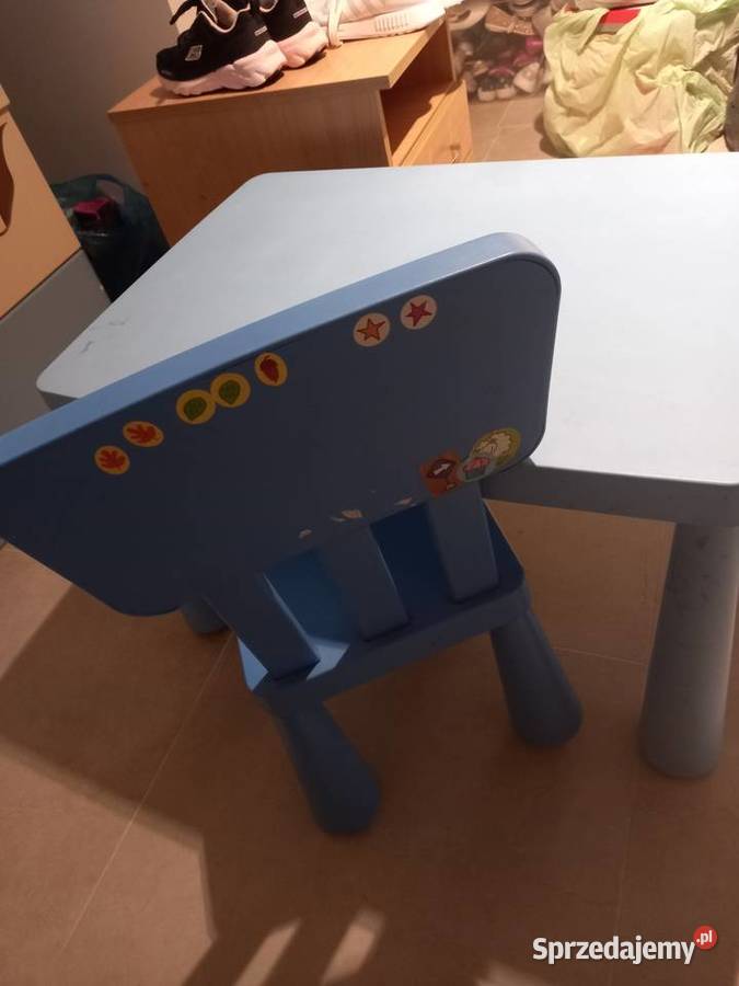 IKEA MAMMUT stolik 2 krzesełka dziecięce śląskie Żory