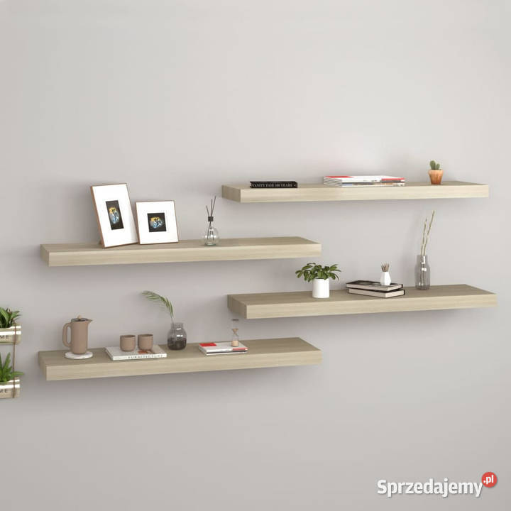 Półki ścienne 4 kolor dębowy 80 x 235 x 38 MDF Warszawa sprzedam