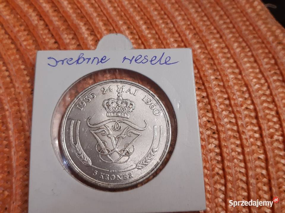 moneta srebrna Danii z 1960r Łomża