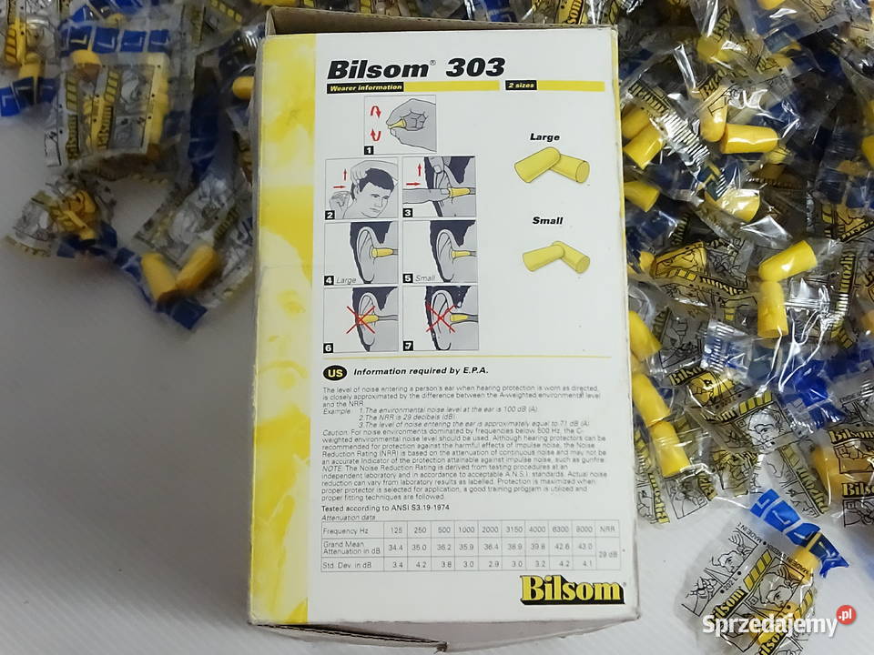 Zestaw zatyczek do uszu Bilsom 303 Large 207 par Pozostałe Biłgoraj