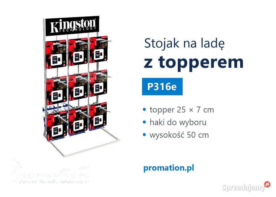 Stojak biurkowy MINI z topperem i hakami na